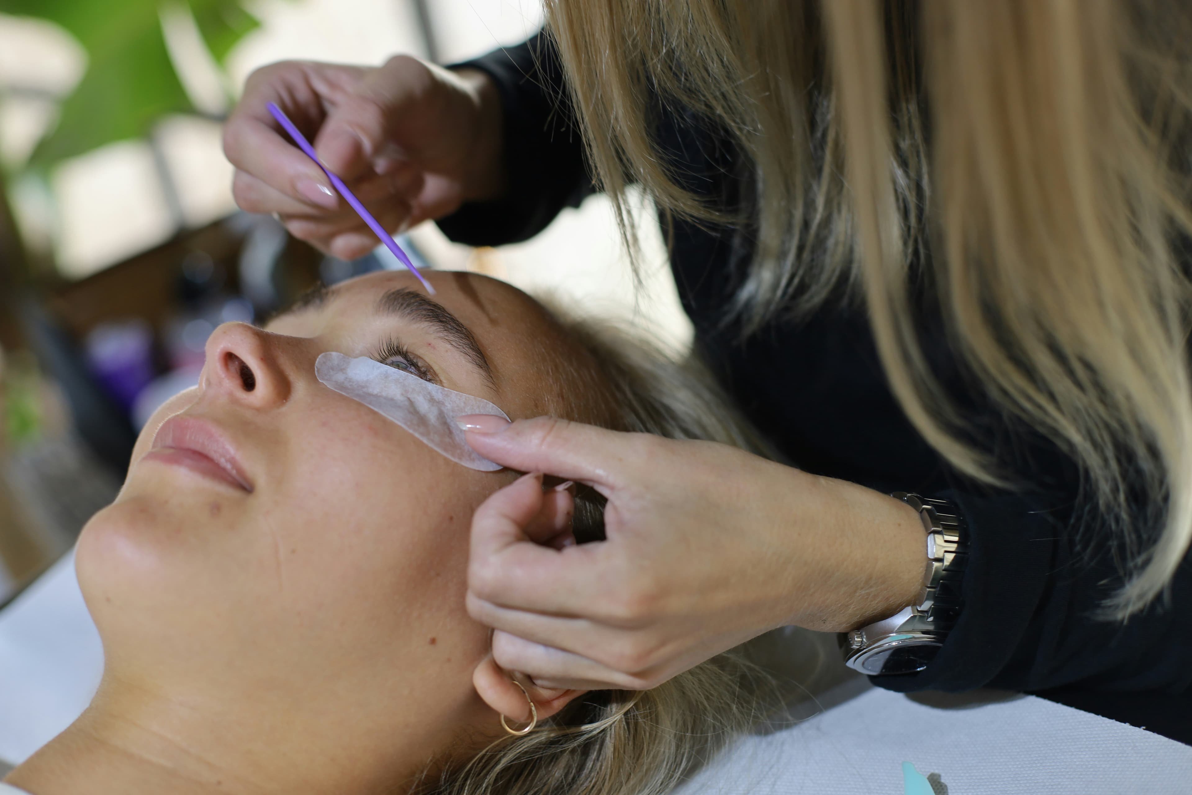Natalie, Founder & Lead PMU Artist, at the Desert Luxe Brows studio in Scottsdale